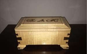 Jewelry Box with Precious Wood Inlay TheBoxWoodShop