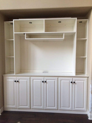 Built-In Entertainment Center - Architectural Recess TheBoxWoodShop