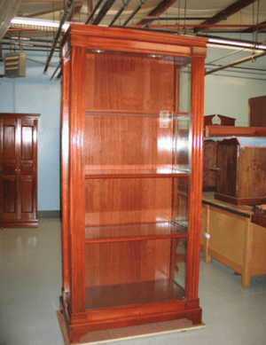 Custom Display Case with Glass Shelves TheBoxWoodShop