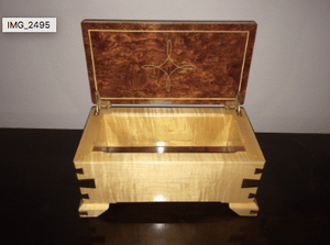 Jewelry Box with Precious Wood Inlay TheBoxWoodShop